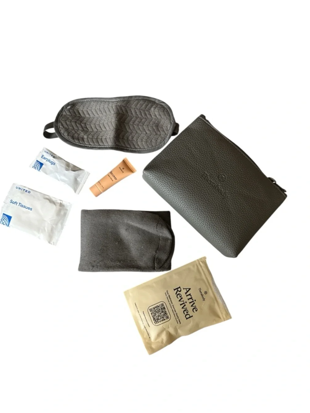 Therabody Gray Pebbled Travel Toiletry Kit
